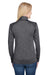 A4 NW4010 Womens Tonal Space Dye Performance Moisture Wicking 1/4 Zip Sweatshirt Charcoal Grey Back