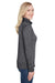 A4 NW4010 Womens Tonal Space Dye Performance Moisture Wicking 1/4 Zip Sweatshirt Charcoal Grey Side
