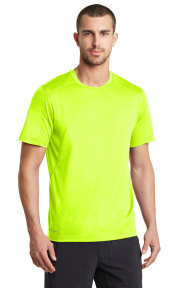 Ogio OE320 Mens Endurance Pulse Jersey Moisture Wicking Short Sleeve Crewneck T-Shirt Pace Yellow Front