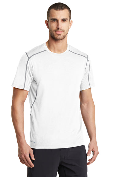 Ogio OE320 Mens Endurance Pulse Jersey Moisture Wicking Short Sleeve Crewneck T-Shirt White Front