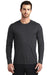 Ogio OE321 Mens Endurance Pulse Jersey Moisture Wicking Long Sleeve Crewneck T-Shirt Black Front