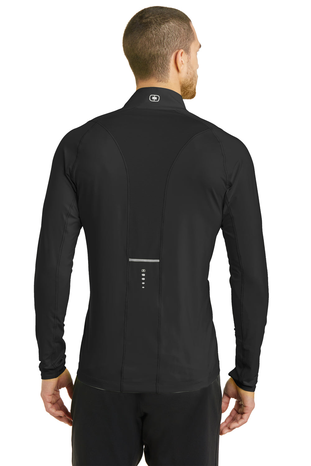 Ogio OE335 Mens Endurance Nexus Moisture Wicking 1/4 Zip Sweatshirt Black Back