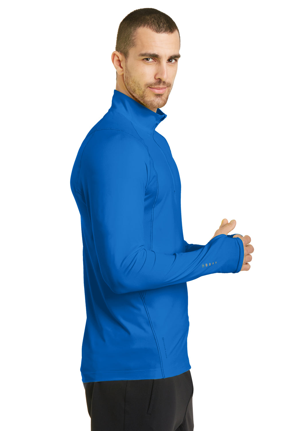 Ogio OE335 Mens Endurance Nexus Moisture Wicking 1/4 Zip Sweatshirt Electric Blue Side