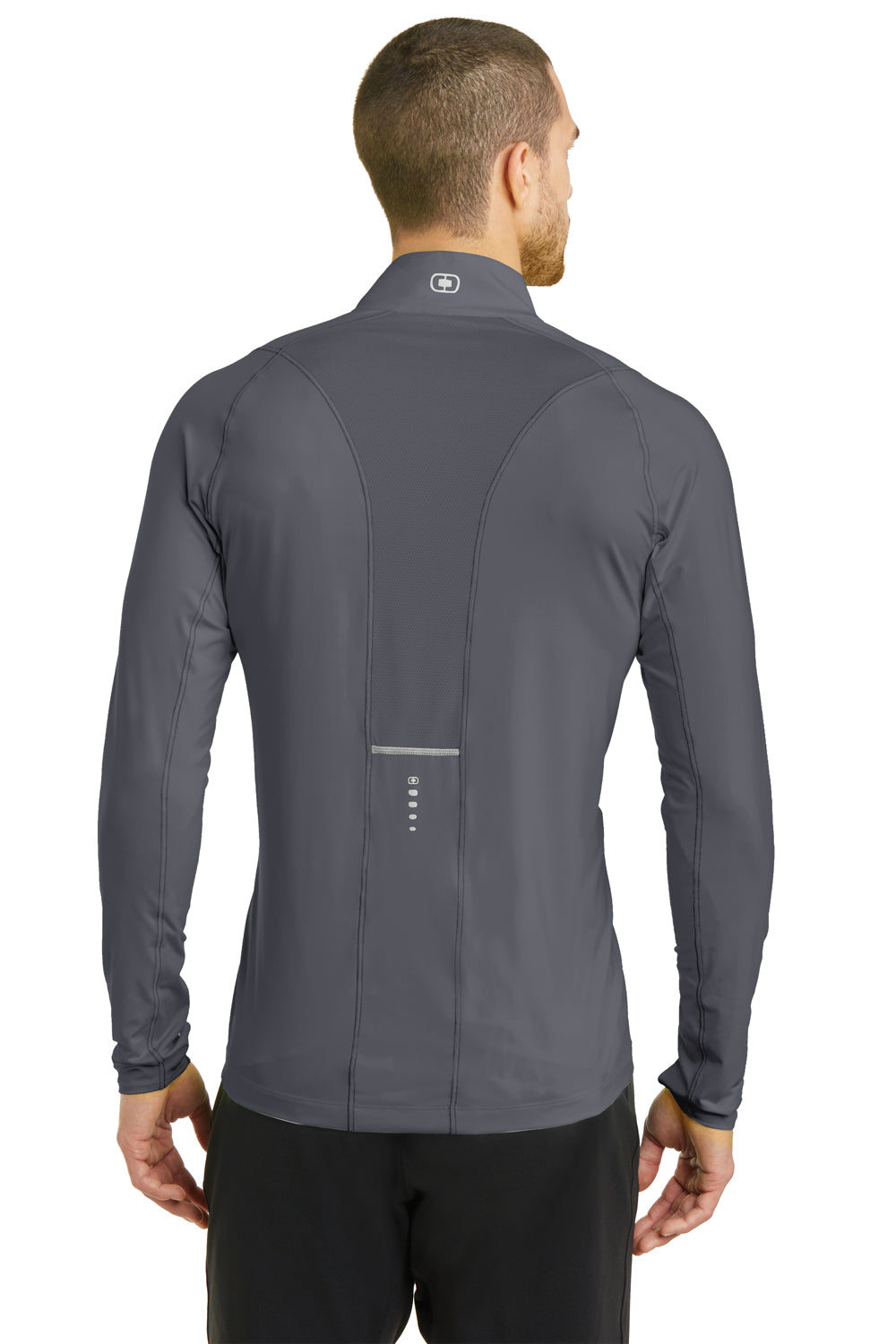 Ogio OE335 Mens Endurance Nexus Moisture Wicking 1/4 Zip Sweatshirt Gear Grey Back