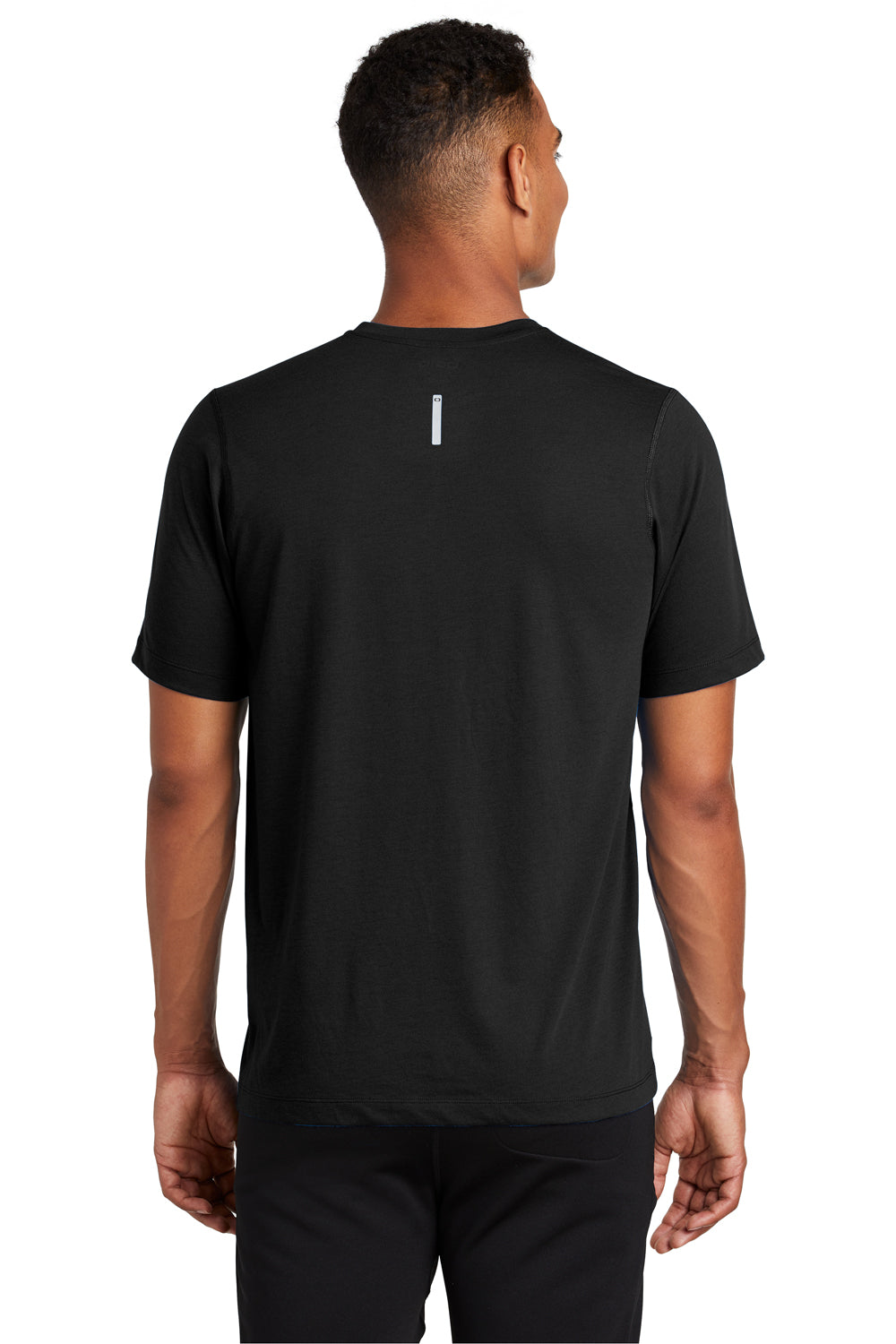 Ogio OE336 Mens Endurance Peak Jersey Moisture Wicking Short Sleeve Crewneck T-Shirt Black Back