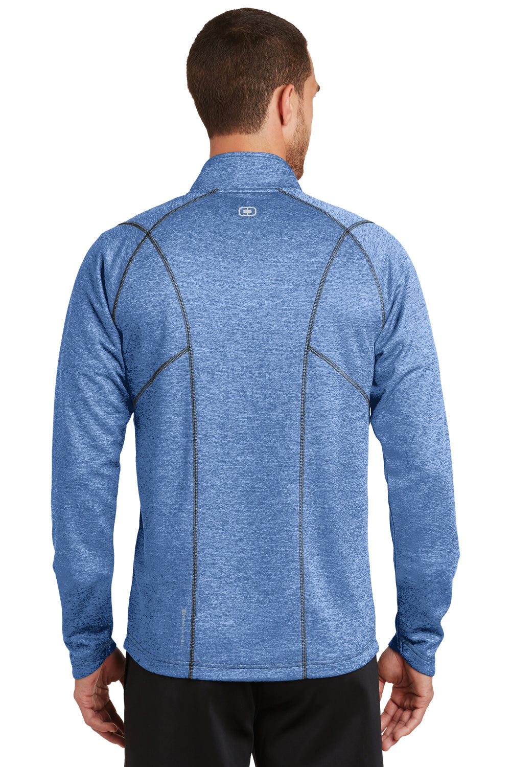 Ogio OE500 Mens Endurance Pursuit 1/4 Zip Sweatshirt Electric Blue Back