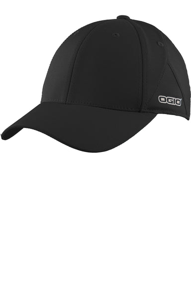 Ogio OE650 Mens Endurance Moisture Wicking Stretch Fit Hat Black Front