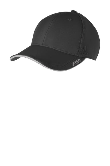 Ogio OE654 Mens Endurance Moisture Wicking Stretch Fit Hat Black Front