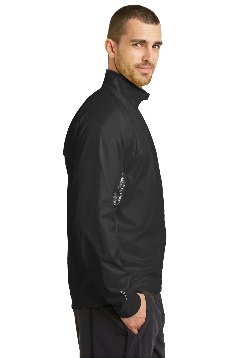 Ogio OE710 Mens Endurance Trainer Wind & Water Resistant Full Zip Jacket Black Side