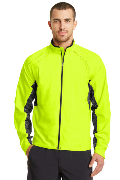 Ogio OE710 Mens Endurance Trainer Wind & Water Resistant Full Zip Jacket Pace Yellow Front