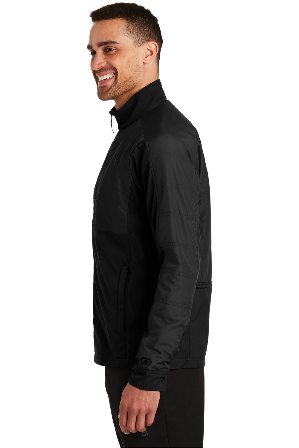 Ogio OE722 Mens Endurance Brink Wind & Water Resistant Full Zip Jacket Black Side