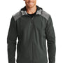 Ogio Mens Endurance Liquid Wind & Water Resistant Full Zip Hooded Jacket - Blacktop - Closeout