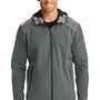 Ogio Mens Endurance Liquid Wind & Water Resistant Full Zip Hooded Jacket - Diesel Grey - Closeout