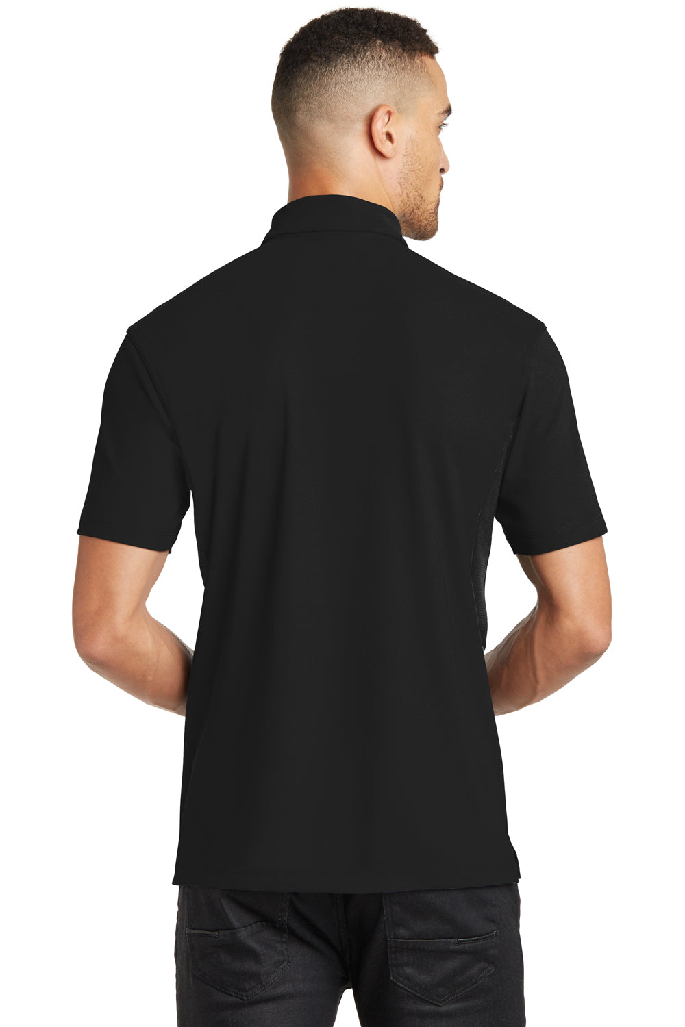 Ogio OG102 Mens Accelerator Moisture Wicking Short Sleeve Polo Shirt w/ Pocket Black Back