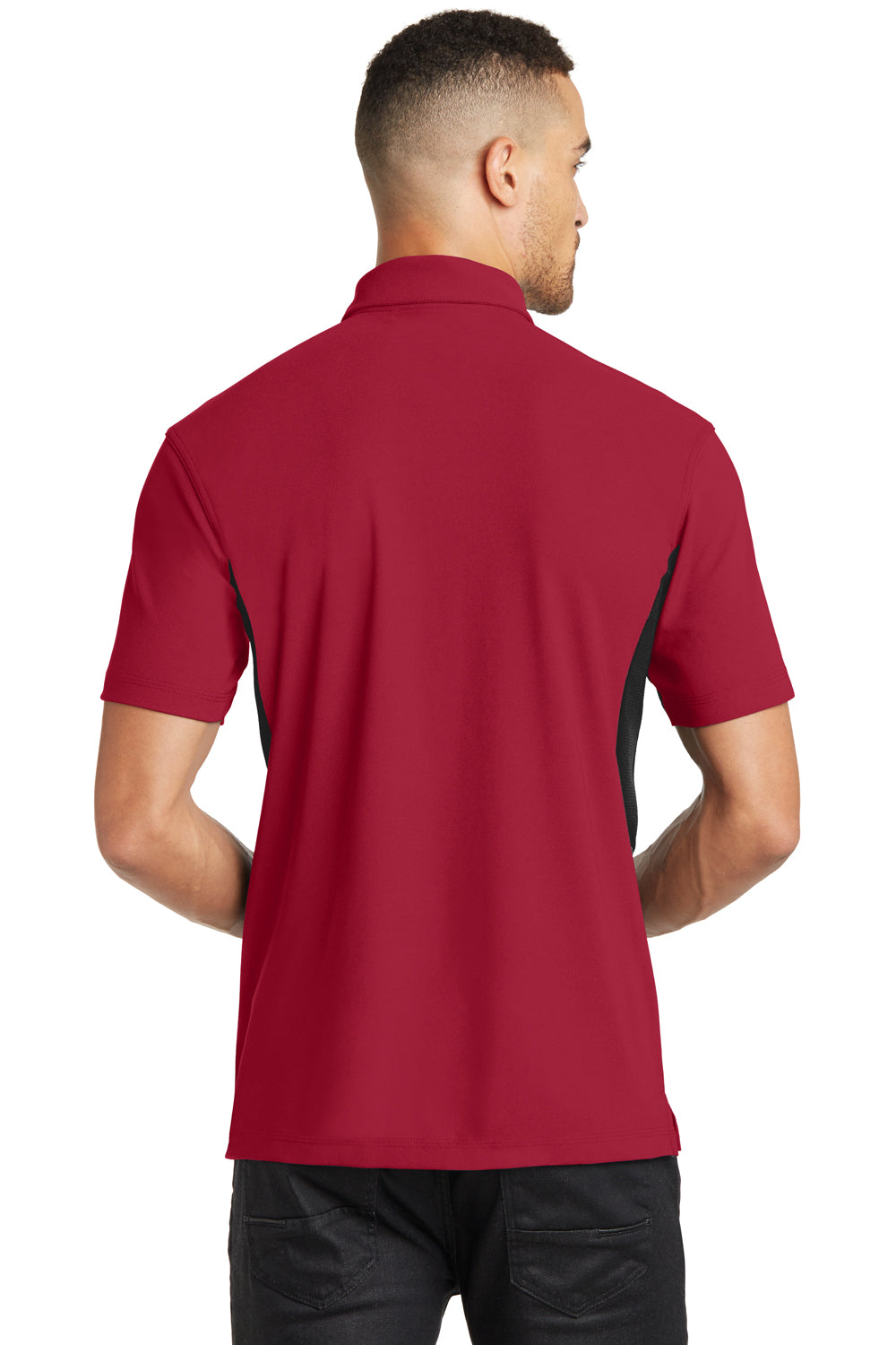 Ogio OG102 Mens Accelerator Moisture Wicking Short Sleeve Polo Shirt w/ Pocket Red Back