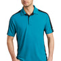 Ogio Mens Trax Moisture Wicking Short Sleeve Polo Shirt - Voltage Blue/Blacktop - Closeout