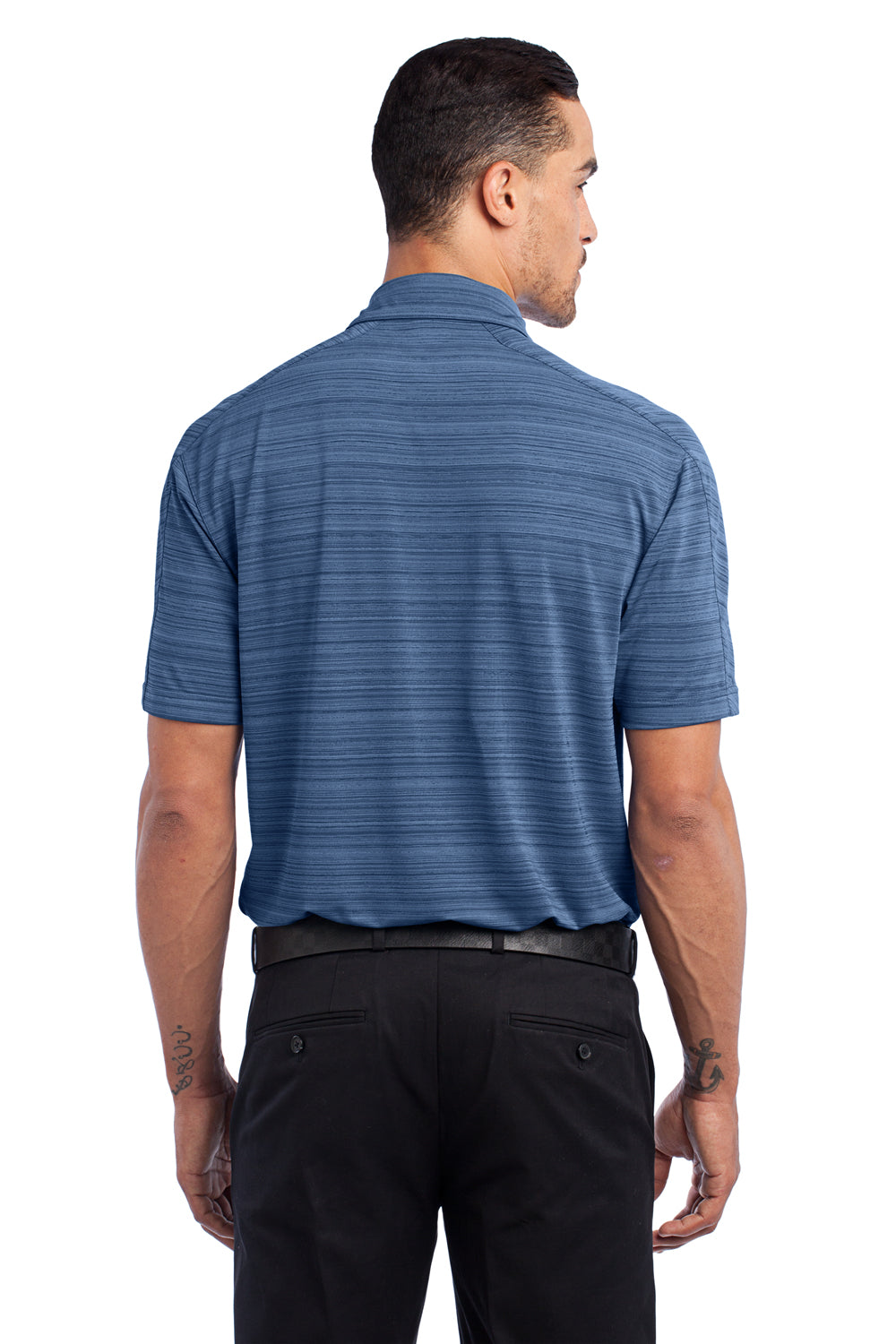 Ogio OG116 Mens Elixir Moisture Wicking Short Sleeve Polo Shirt Indigo Blue Back
