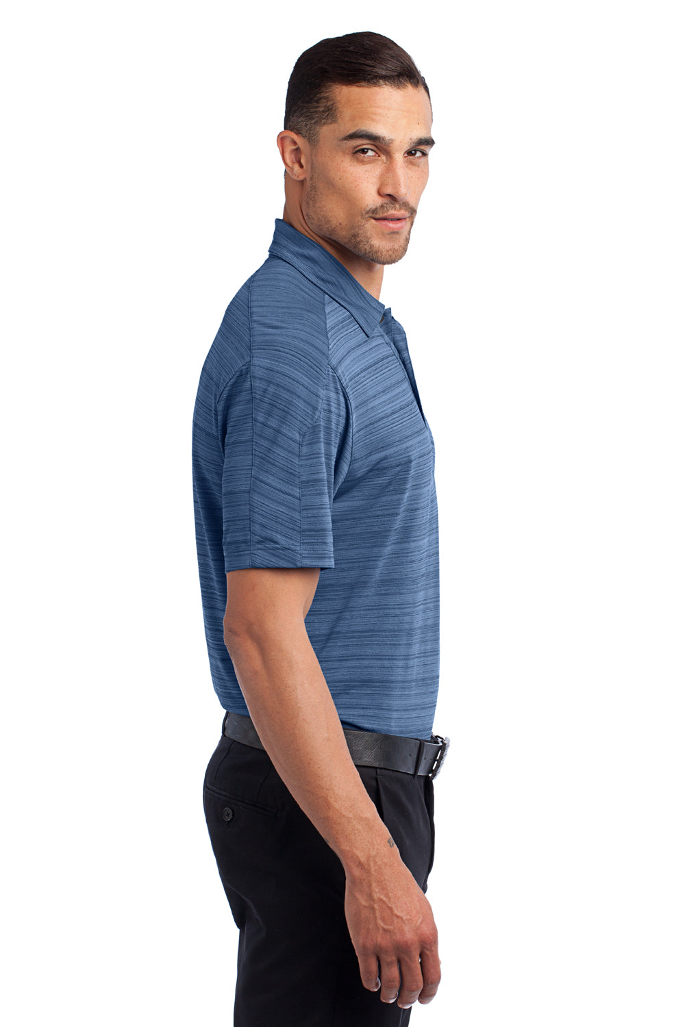 Ogio OG116 Mens Elixir Moisture Wicking Short Sleeve Polo Shirt Indigo Blue Side