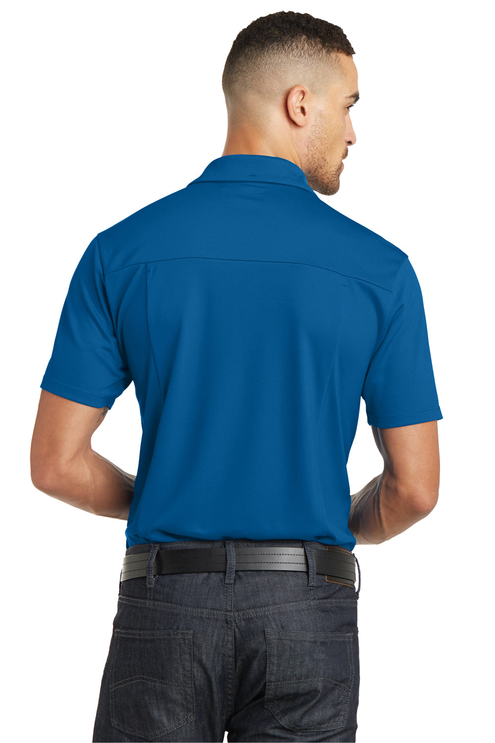 Ogio OG125 Mens Framework Moisture Wicking Short Sleeve Polo Shirt Bolt Blue Back