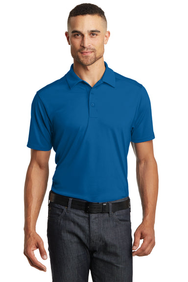 Ogio OG125 Mens Framework Moisture Wicking Short Sleeve Polo Shirt Bolt Blue Front
