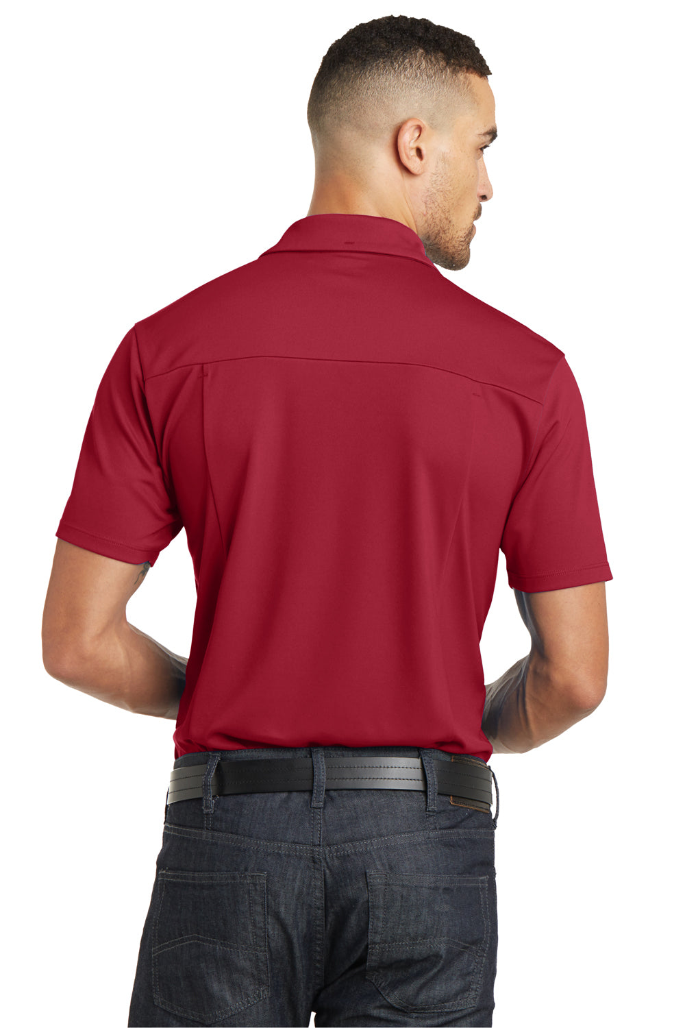 Ogio OG125 Mens Framework Moisture Wicking Short Sleeve Polo Shirt Red Back