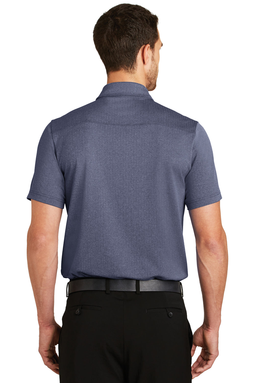 Ogio OG129 Mens Express Moisture Wicking Short Sleeve Polo Shirt w/ Pocket Blueprint Back