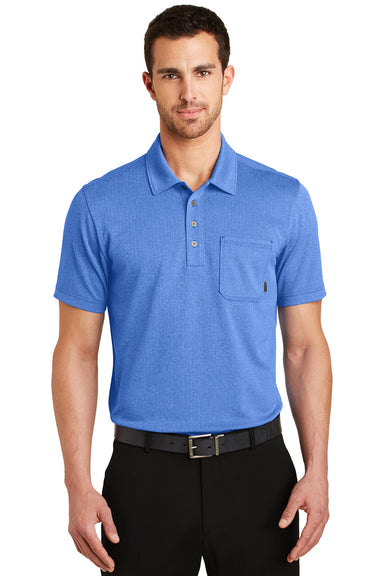 Ogio OG129 Mens Express Moisture Wicking Short Sleeve Polo Shirt w/ Pocket Blue Front