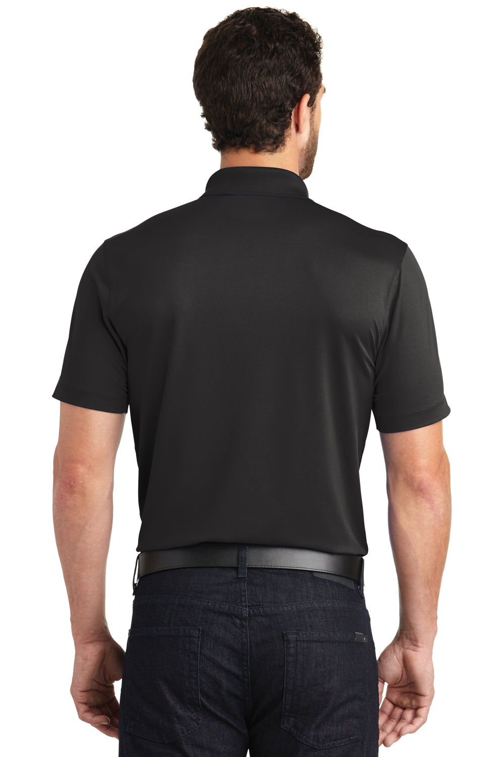 Ogio OG130 Mens Metro Moisture Wicking Short Sleeve Polo Shirt Black Back