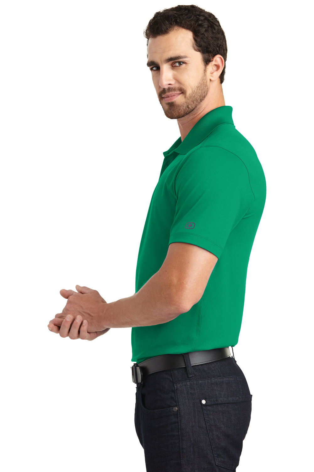 Ogio OG130 Mens Metro Moisture Wicking Short Sleeve Polo Shirt Shift Green Side