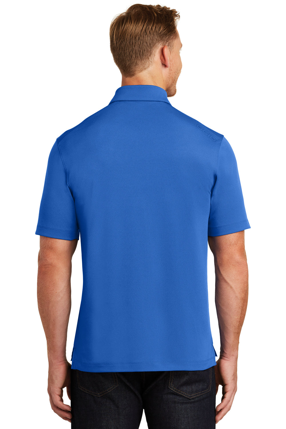 Ogio OG131 Mens Fuse Moisture Wicking Short Sleeve Polo Shirt w/ Pocket Royal Blue Back