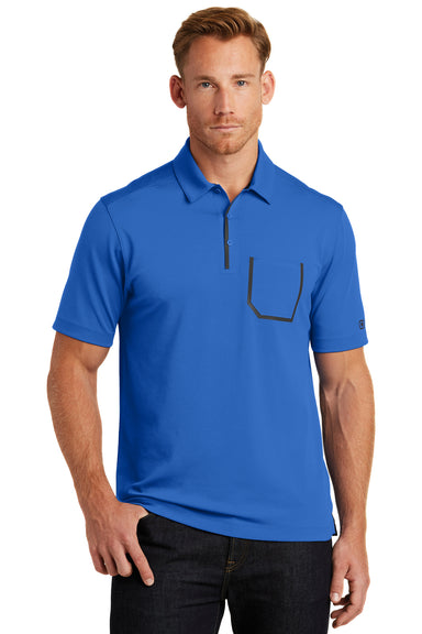 Ogio OG131 Mens Fuse Moisture Wicking Short Sleeve Polo Shirt w/ Pocket Royal Blue Front