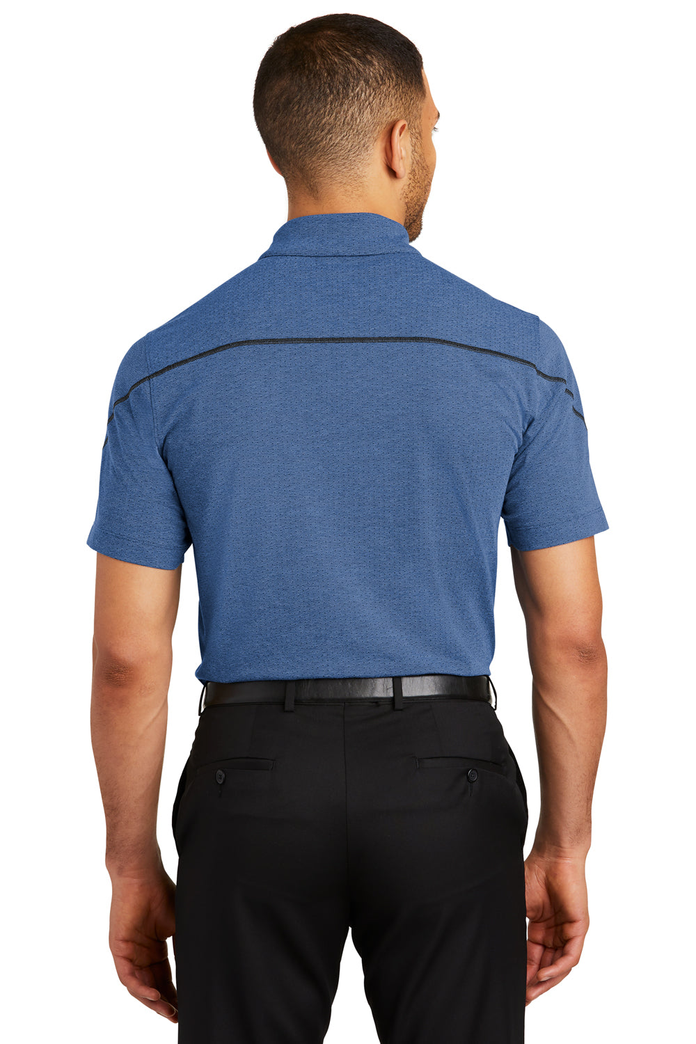 Ogio OG135 Mens Tread Moisture Wicking Short Sleeve Polo Shirt Blue Back