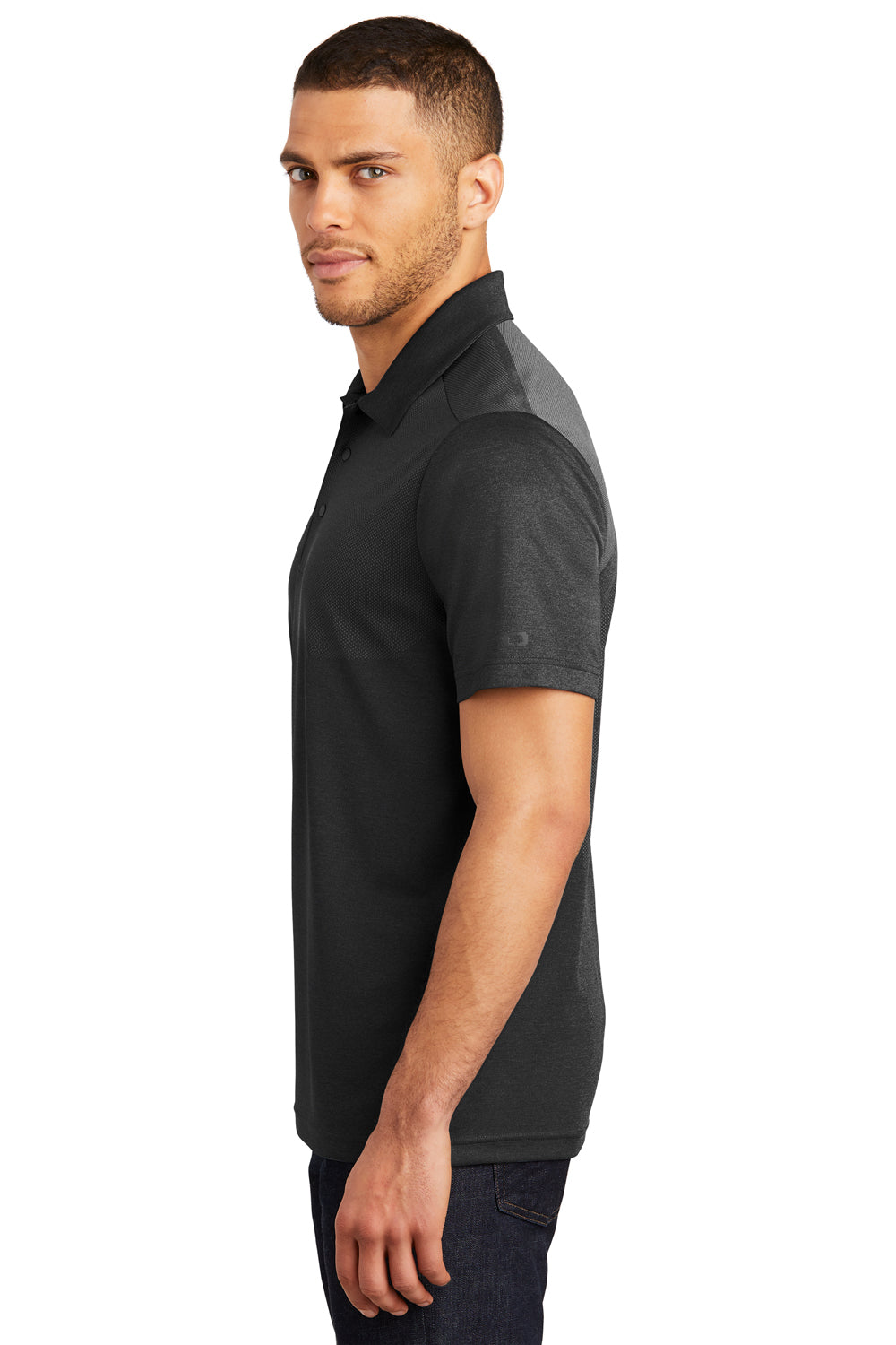 Ogio OG137 Mens Surge Moisture Wicking Short Sleeve Polo Shirt Black Side