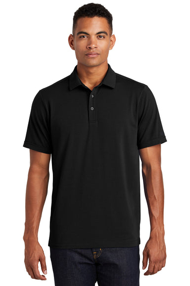 Ogio OG138 Mens Limit Moisture Wicking Short Sleeve Polo Shirt Black Front