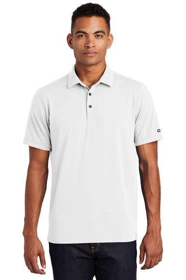 Ogio OG138 Mens Limit Moisture Wicking Short Sleeve Polo Shirt White Front