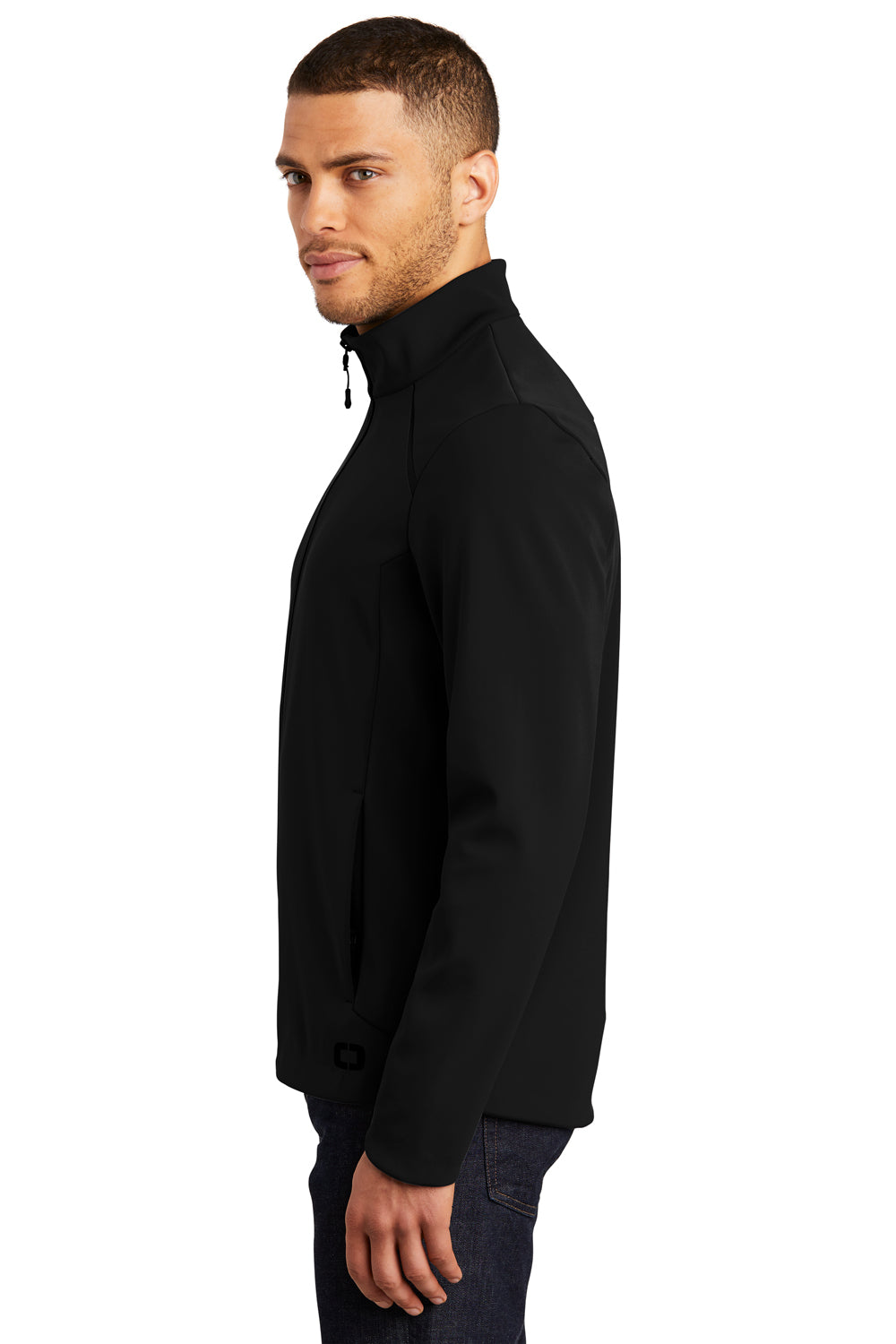 Ogio OG725 Mens Exaction Wind & Water Resistant Full Zip Jacket Black Side