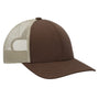 Pacific Headwear Mens Low Pro Mesh Adjustable Trucker Hat - Brown/Kkahi/Brown