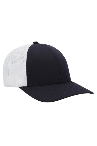 Pacific Headwear P114 Mens Low Pro Trucker Hat Graphite Grey/White/Graphite Grey Front