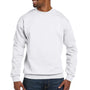 Hanes Mens EcoSmart Print Pro XP Pill Resistant Fleece Crewneck Sweatshirt - White