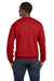 Hanes P160 Mens EcoSmart Print Pro XP Fleece Crewneck Sweatshirt Red Back
