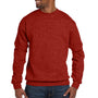Hanes Mens EcoSmart Print Pro XP Fleece Crewneck Sweatshirt - Heather Red Pepper