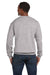 Hanes P160 Mens EcoSmart Print Pro XP Fleece Crewneck Sweatshirt Light Steel Grey Back