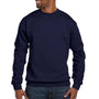 Hanes Mens EcoSmart Print Pro XP Pill Resistant Fleece Crewneck Sweatshirt - Navy Blue