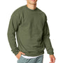 Hanes Mens EcoSmart Print Pro XP Pill Resistant Fleece Crewneck Sweatshirt - Fatigue Green