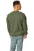 Hanes P160/P1607 Mens EcoSmart Print Pro XP Fleece Crewneck Sweatshirt Fatigue Green Back