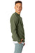 Hanes P160/P1607 Mens EcoSmart Print Pro XP Fleece Crewneck Sweatshirt Fatigue Green SIde