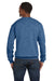 Hanes P160 EcoSmart Print Pro XP Fleece Crewneck Sweatshirt Heather Blue Back