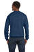 Hanes P160 EcoSmart Print Pro XP Fleece Crewneck Sweatshirt Heather Navy Blue Back
