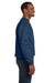 Hanes P160 EcoSmart Print Pro XP Fleece Crewneck Sweatshirt Heather Navy Blue Side