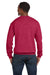 Hanes P160 EcoSmart Print Pro XP Fleece Crewneck Sweatshirt Heather Red Back